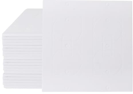Outlet Insulators Draft Sealers - 4 Sizes EVA Foam Socket Insulation Gaskets | Universal Electric Switch Wall Plate Covers for Energy Saving, Draft Blocking (White, Double 20 Pcak)
