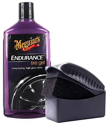 MEGUIAR'S MEGUIARS Endurance High Gloss Reifenglanz Reifenglanzgel Reifenpflege 473 ml & Tyre Dressing Schwamm Auftragsschwamm
