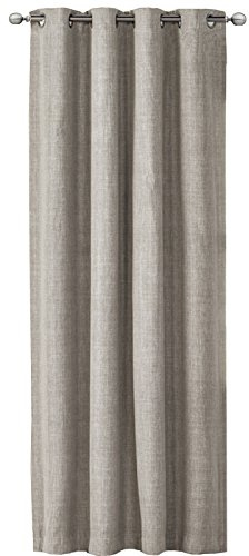 JEMIDI Vorhang blickdicht 140x245cm - Gardine mit Ösen Anbringung - Ösenschal Dekoschal Leinen Optik - 100% Polyester für Wohnzimmer Schlafzimmer