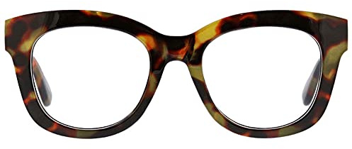 Peepers by PeeperSpecs Oprah's Favorite Women's Center Stage Oversized Blue Light Blocking Reading Glasses - Tortoise +1.50