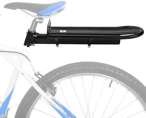 Bike Bicycle Rear Seat Luggage Rack, Bicycle Back Seat Panniers Rack Luggage Carrier Shelf Easy Mount Quick Release, Universal Mountain Bike City Bike Rear Seat Shelf Sturdy Aluminum Alloy Material