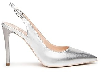 Nero Giardini E307041DE Décolleté Donna in Pelle - Argento 37 EU