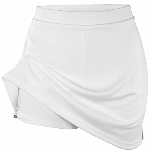 Flickor Skort 2-i-1 shorts tenniskjol aktiv gymnastik skola PE sportshorts