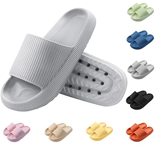Yuccer Zapatillas de Baño Hombre Chanclas de Piscina y Playa Mujer Zapatillas Casa Verano Antideslizantes Sandalias de Ducha Pantuflas Suela Gruesa para Interior Exterior