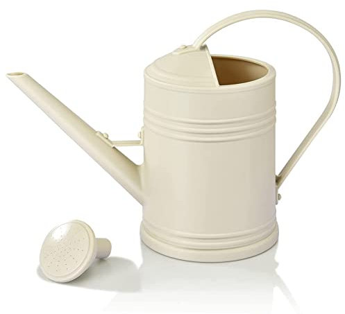 HDYS Regadera para Plantas de Interior, Regadera de para Exteriores para Plantas de Interior, de JardíN, Boquilla Larga para Interiores, Beige