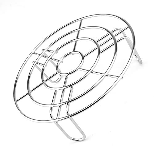 GLAITC Cremagliera Cottura a Vapore, Supporto per Cottura a Vapore in Acciaio Inossidabile Steamer Rack Cremagliera del Vapore della Cucina Griglia di Raffreddamento Rotonda per friggitrice d'Aria