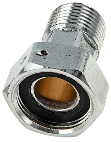 tecuro Wasserzähler Verschraubung 1 Zoll Überwurfmutter x 3/4 Zoll AG, Messing verchromt