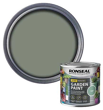 SAVING HUB Garden Paint 250ml - For Outdoor Furniture Wood, Benches, Metal, Brickwork, Terracotta - Exterior Wood Paint Waterproof & Weatherproof Touch Dry In 1 Hour (Saga)