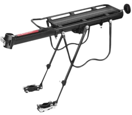 Amagogo Fahrrad-Gepäckträger hinten, Gepäckträger hinten, Metallhalterung, Rücksitz, Schnellspanner, Fahrradträger für Radfahren