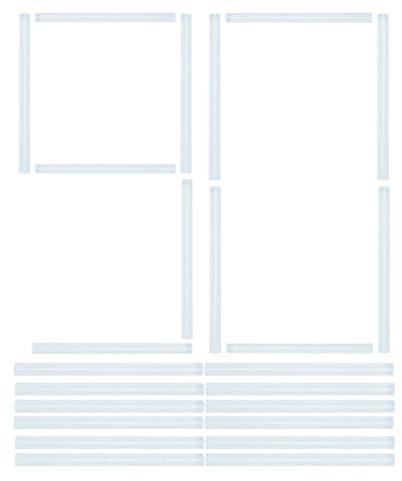 Pequeñas barras de pegamento, tamaño pequeño, especialmente para pistolas de pegamento caliente, 90 unidades, pegamento transparente para manualidades, madera, metal, cristal, decoración, proyectos de