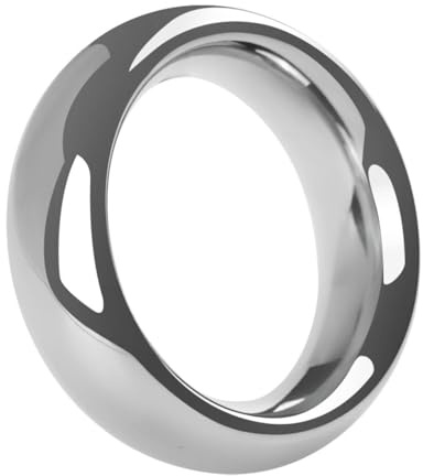 5 storlekar av premiumviktade ringar i rostfritt stål för män, metallringar för fördröjningsövningar-RDMF04 (45mm)