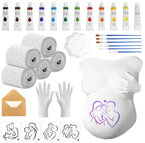 Nzkeuf Kit Moulage Ventre Femme Enceinte, Belly Casting Kit