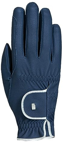 Roeckl Sports Guanti da equitazione LONA, Unisex, Marina/Argento 7.5
