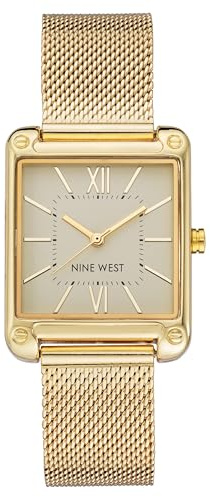 Nine West Women's Mesh Bracelet Watch Gold