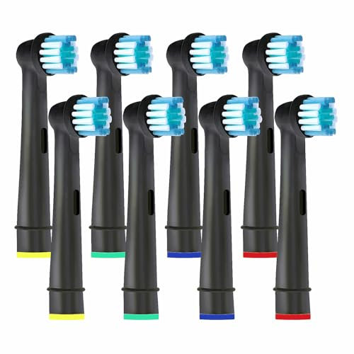 Brossettes de Rechange Compatibles avec Oral b - Têtes de Brosses à Dents Électrique pour Orall B Vitality 100, Pro Séries, Genius X, Kids - Parfaites pour Nettoyage en Douceur et Gencives Saines (8)