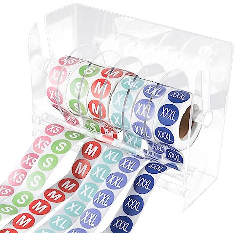 Acryl Etikettenspender, Verstellbarer Etikettenspender Transparenter Etikettenhalter Organizer Geeignet für Büro Schule Zuhause (6 Scheiben)