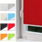Plissee ohne Bohren nach maß, 80 x 180 cm Blickdicht Easyfix Sonnenschutz Plissee ohne Bohren Klemmfix Rollo inkl.Klemmträger für Fenster ohne Bohren, Rot