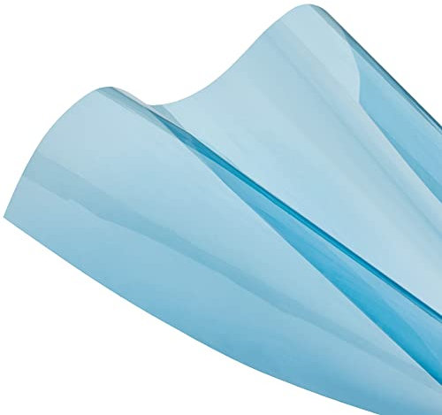 Blueshyhall Auto Tönungsfolie 70% VLT Blau, Solarfolie Auto Fenster Folie, Sichtschutzfolie Autofenster Blendschutz Wärmeschutz Sonnenschutzfolie für Frontscheibe, Seitenfenster (100 x 300 cm)