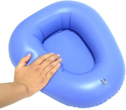 GEDRACKPMYN Padella Gonfiabile, Padelle Portatili Lavabili per Bagno, Toilette Antidecubito per Pazienti Anziani Disabili Costretti a Letto, Orinatoi per Infermieristica,Two bedpans