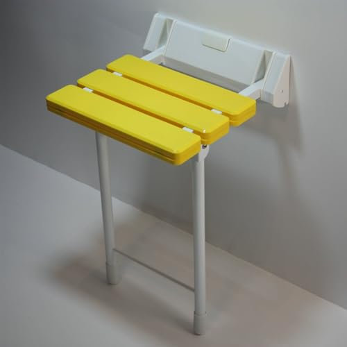 Siège de Douche Rabattable Mural,Chaise De Douche Pliante AntidéRapante Tabouret de Salle de Bain,Siège de Bain avec Pieds Rabattables,Tabouret De Douche Antidérapant pour Handicapées,100 kg B