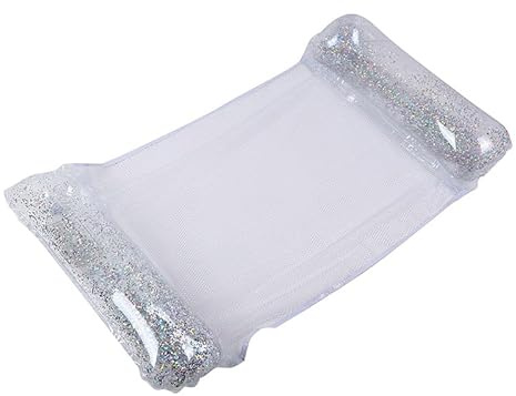 Colchoneta Piscina Adultos Hamaca Inflable Hamaca Flotante Piscina Hamaca De Agua, Tumbona de Piscina Relajante Silla Flotante Colchoneta Hinchable Piscina Tumbona Plegable para Adultos y NiñOs