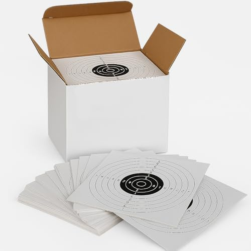 500 Dianas 14 x 14 cms – 250 grs/m2 – Airgun -Airsoft -estándar competición