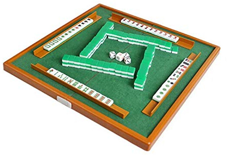 TARSHYRY Mahjong Set – Portable Folding Table Mah Jong Game for Travel, Family Leisure & Indoor Entertainment, Compact Carry Case Included