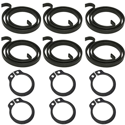 Door Handle Spring Repair Kit, 2.5 Turns Coil, 2.5mm Springs with Circlips, Universal Lever Handle Compatibility, Indoor Use (6 Springs 6 Circlips)