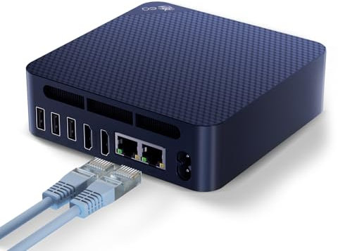 Beelink Mini PC EQ14, Intel Twin Lake-N150 Processor (up to 3.6GHz), Office Mini Computer 16GB DDR4 1TB SSD, Dual Gigabit Ethernet/Dual HDMI/WiFi 6/BT5.2