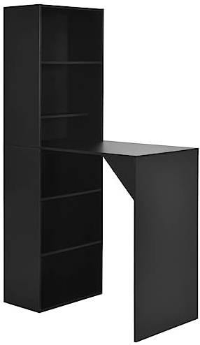 ZQQLVOO Mobili da soggiorno, consolle, tavolo da bar con armadio, nero, 115 x 59 x 200 cm, adatto per cucina, sala da pranzo, soggiorno e ufficio