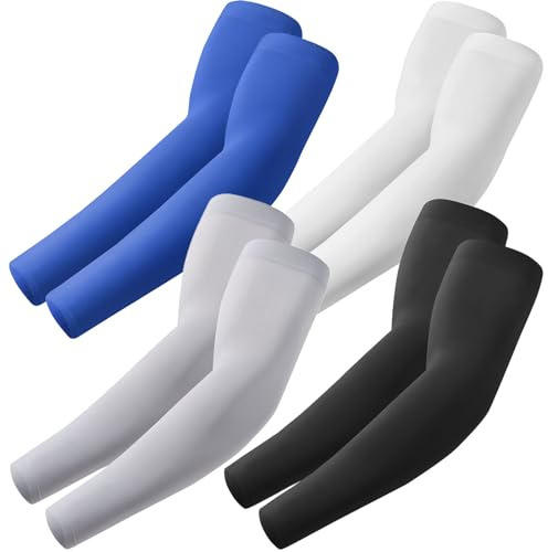 ROXUN Mangas de Brazo para Hombres y Mujeres Deporte Compresión Protección | mangas refrigerantes,Sin costuras,ligero y transpirable,Ideales para ciclismo,vóley,básquetbol y tenis en verano