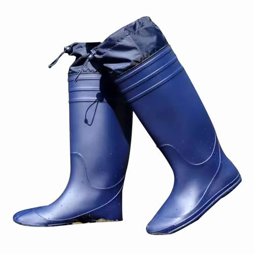 KPHYMOD Watstiefel Angelstiefel Für Damen Und Herren, Hüft-Wathose Für Fliegenfischen, Leichtes Nylon-PVC-Fußbett Für Die Jagd Auf Bewässerungsgras(Navy Blue,40 EU)