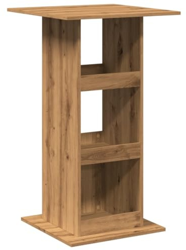 vidaXL Barbord med förvaring artisian-ek 60x60x102 cm konstruerat trä, bord, höga bord, köksbord, högt bord, matbord, bistrobord, bistro bord