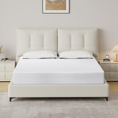 Full Size Memory Foam Mattress 10 Inch with Tencel Cover, Premier Cooling Green Tea/Gel Bed-Mattress in a Box, Medium Firm Supportive Mattresses for Back Pain, Fiberglass-Free,CertiPUR-US, 75'' x 54''