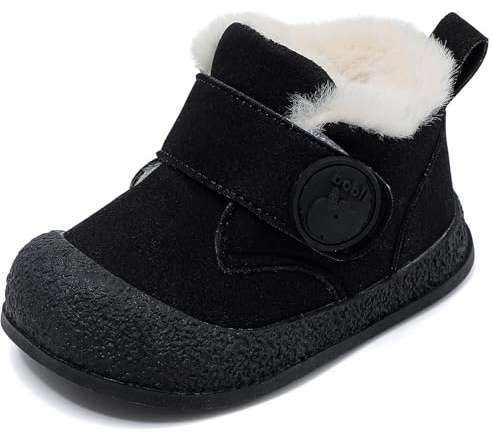 MASOCIO Baby pojkar flickor vinterstövlar fleecefoder småbarn barn varma tossor halkskydd första promenadskor