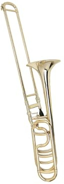 Trombón De Metal Trombón Tenor De Plástico Colorido Instrumento De Viento Metal En Si Bemol Práctica De Interpretación Profesional(Gold plated)