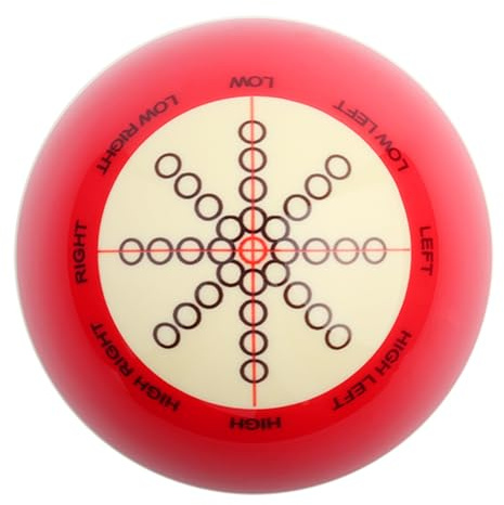 lyrlody Bille de Billard Américain, Matériau en Résine de qualité avec Lignes et Points Standard, Résistant à l'usure pour Le Jeu de Huit Billes Américain, Diamètre 2,3 Pouces.