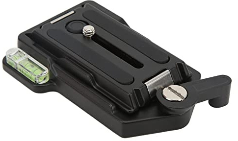 SparkFeng Aluminum Alloy QRA - 635L Quick Release Plate, Wireless Camera Clamp Adapter with Safety Lock, Sliding Mount Plate for DSLR SLR Tripod with 1/4 and 3/8 Screw Holes