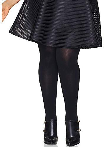 Hanes Curves Women's Plus Size Blackout Tights, Same to Waist, Sheer Toe, Moisture Wicking, Black, Size 1X - 2X (Pack of 1)