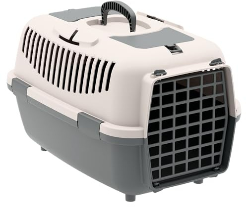Nomade 3 Hundebox - Transportbox für kleine Hunde und Katzen - 60 x 40 x 38 cm - Kann bis zu 12 kg tragen. Robustes Polypropylen. Türen aus Kunststoff