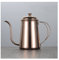 Coffee Kettle Coffee Kettle 650ml Pour Over Coffee Tea Pot Swan Long Neck Drip Kettle Stainless Steel Non-Stick Thin Mouth Gooseneck Drip Kettle Coffee Maker (Color : Rose Gold)