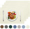 Tischsets Abwaschbar, Platzsets Abwaschbar, 4er Tischset Leder mit 4er Untersetzer, Platzset Lederoptik Hitzebeständig rutschfest,Platzdeckchen Tischuntersetzer für Küche Speisetisch, Beige
