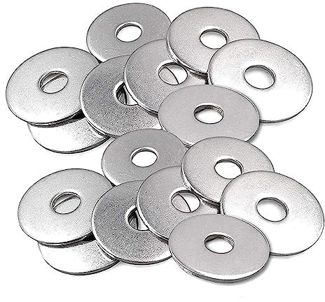 50 Pièces Rondelles Plates M5 x 15 mm en Acier Inoxydable Réparation à Grand Diamètre Extérieur Rondelles Plaines et Plates pour Vis et Boulons