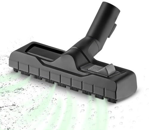 Brosse de sol pour Kärcher WD3 WD4 WD5 WD6 - Accessoire d'aspirateur sec et humide - Accessoire d'aspirateur rotatif à 360 ° - 35 mm - Compatible avec aspirateur sec et humide - Noir