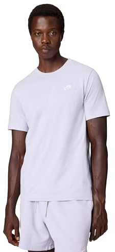 Nike Sportswear Club Herren-T-Shirt, Ghost/White, AR4997-057, M
