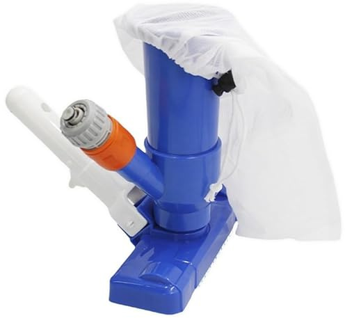 KRUMAD Aspiratore per piscina con 3 spazzole, senza corrente, pulitore per piscina con sacchetto filtro, compatibile con asta telescopica, per piscina, stagno, vasca idromassaggio, aspirapolvere per