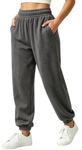 Neteson Pantaloni Sportivi Donna Vita Alta Pantalone Tuta Jogging Larghi | Pantaloni con Tasche per Palestra Yoga Jogger Fitness Sport Running Casual