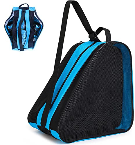 Kefiyis Roller Skate Bag - Unisex Ice Skate Bag with Adjustable Shoulder Strap - Breathable Oxford Cloth Skating Shoes Storage Bags Roller Skating Accessories