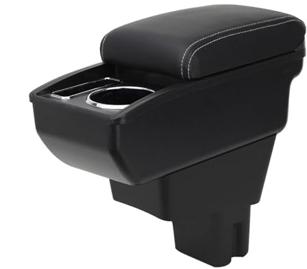 YJYWZH Bracciolo Centrale per Citroën C3 (2024 2025) Doppio Vano Portaoggetti, Funzione Portabicchiere Integrata Anteriore, Coperchio Scorrevole