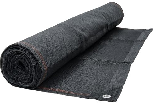 Brise vue jardin - Brise vue occultant - Rouleau Brise vue - WerkaPro 10837 - Brise Vue Renforcé Gris Anthracite - 220gr/m2 - Rouleau de 1 m x 10 m - En polyéthylène tressé